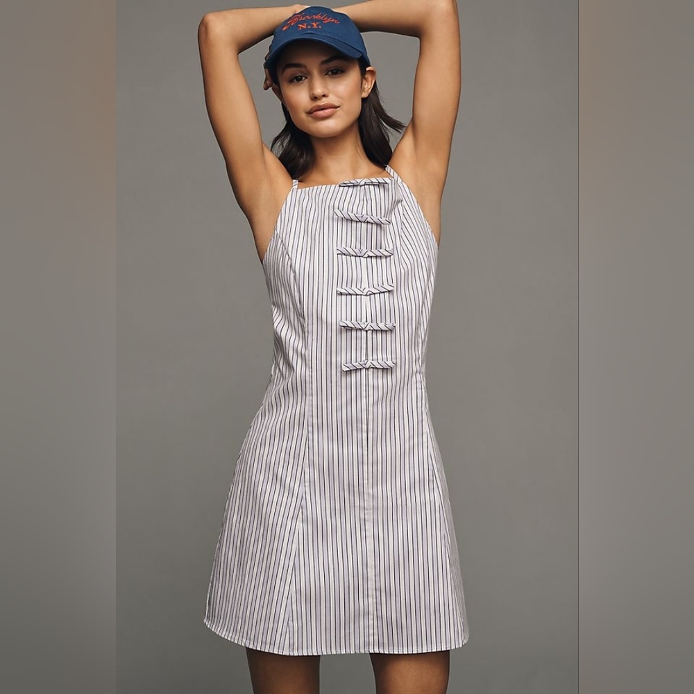 NWT Exquise High-Neck Bow Mini Dress Multiple Sizes